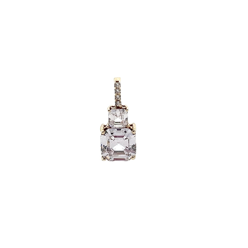 Yellow Gold Plated Sterling Silver CZ Pendant