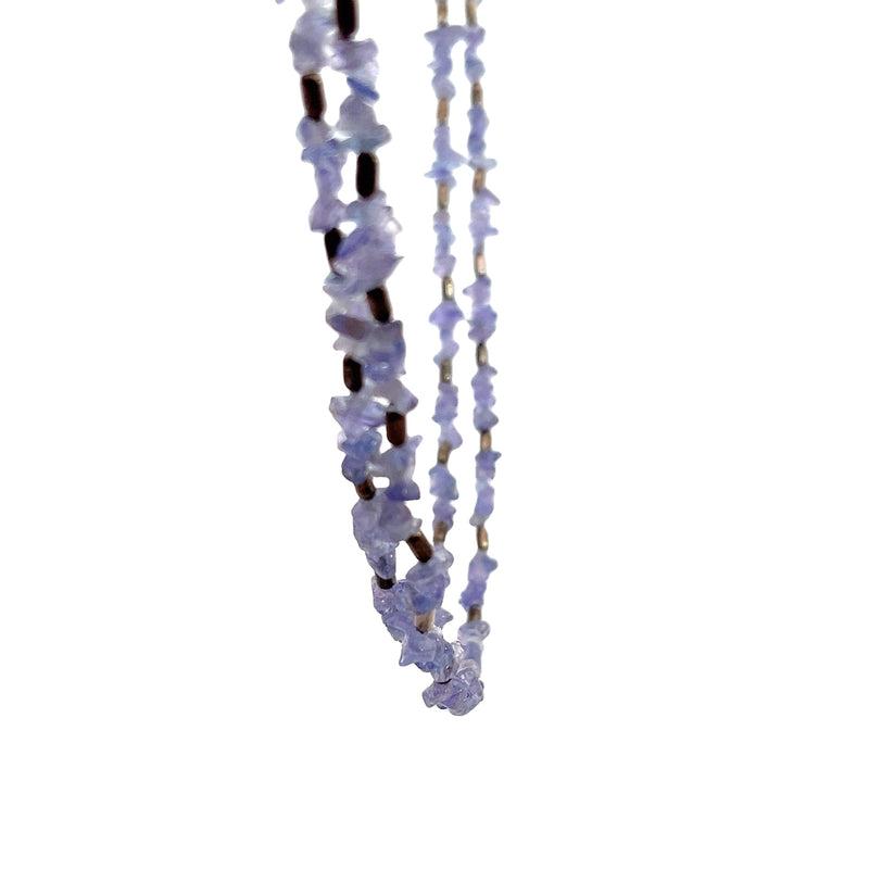 Sterling Silver Double Strand Tanzanite Necklace