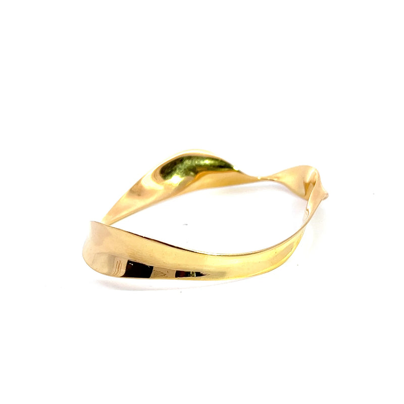 18K YG Georg Jensen Mobius Bangle Bracelet