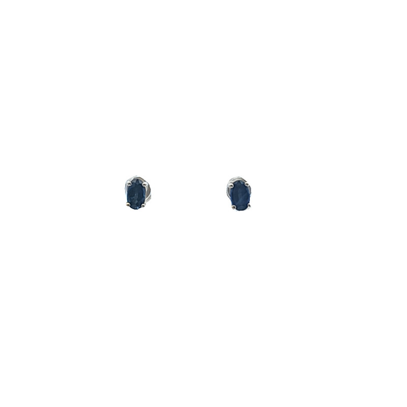 14K YG Sapphire Stud Earrings