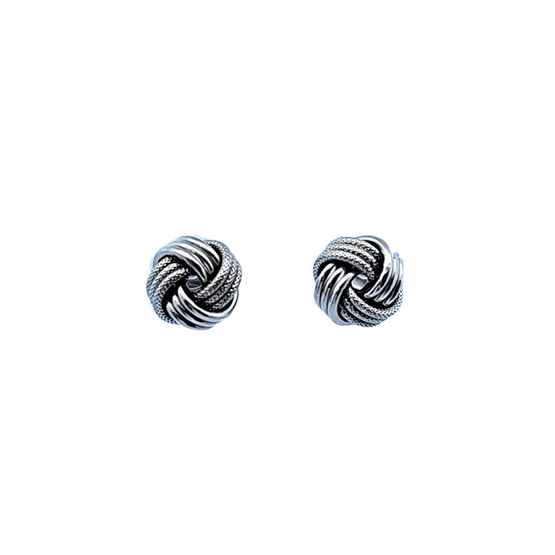 14K WG Knot Earrings