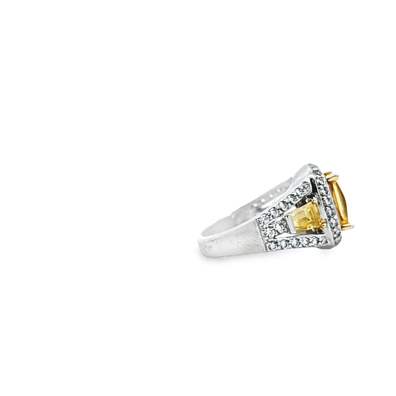 Sterling Silver Yellow & White