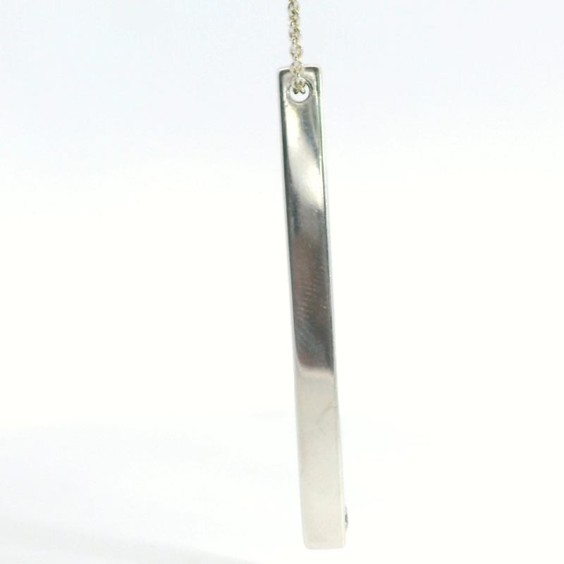 Sterling Silver Drop Diamond Pendant