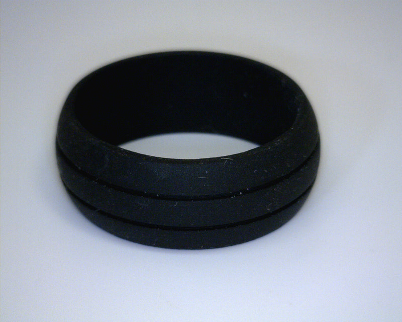 OMNIA BLACK SILICONE BAND RIDG