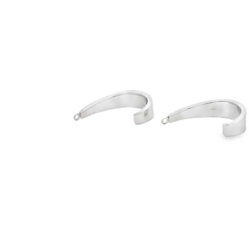 14K WG J Hook Earring Jackets