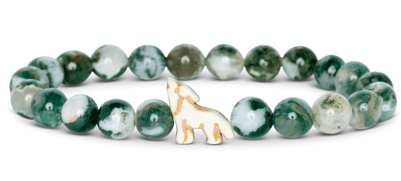 Wolf Tracking Bracelet in Woodland Green