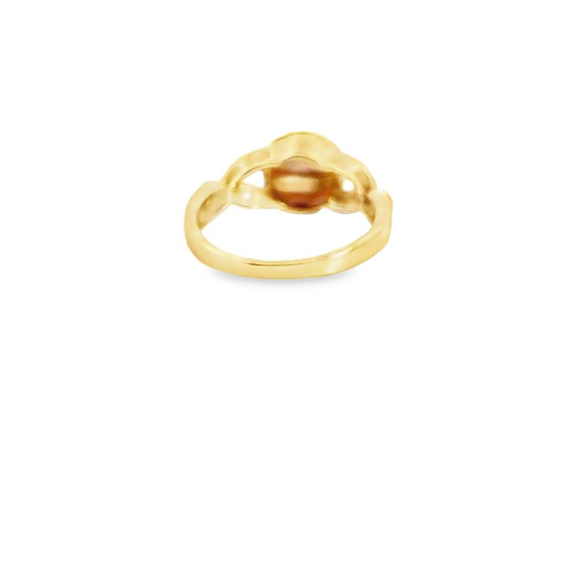 14K YG Pearl & Diamond