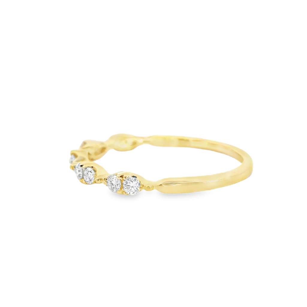 14K YG Diamond Band
