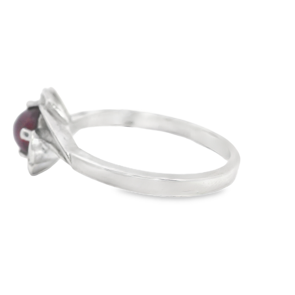 10K WG Synthetic Star Ruby Ring