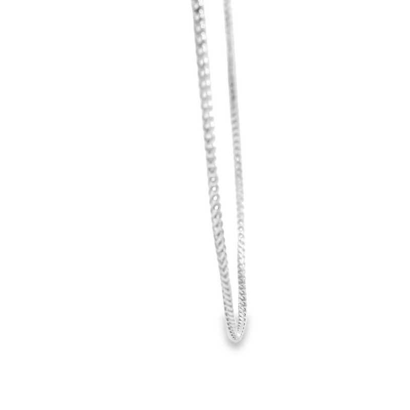 10K WG Diamond Cut Wheat Chain 18"