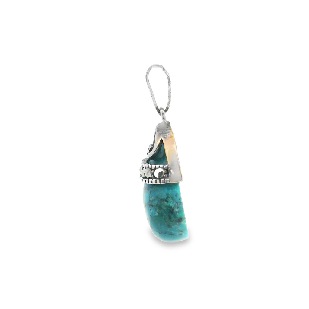 Sterling Silver Turquoise & Marcasite Pendant