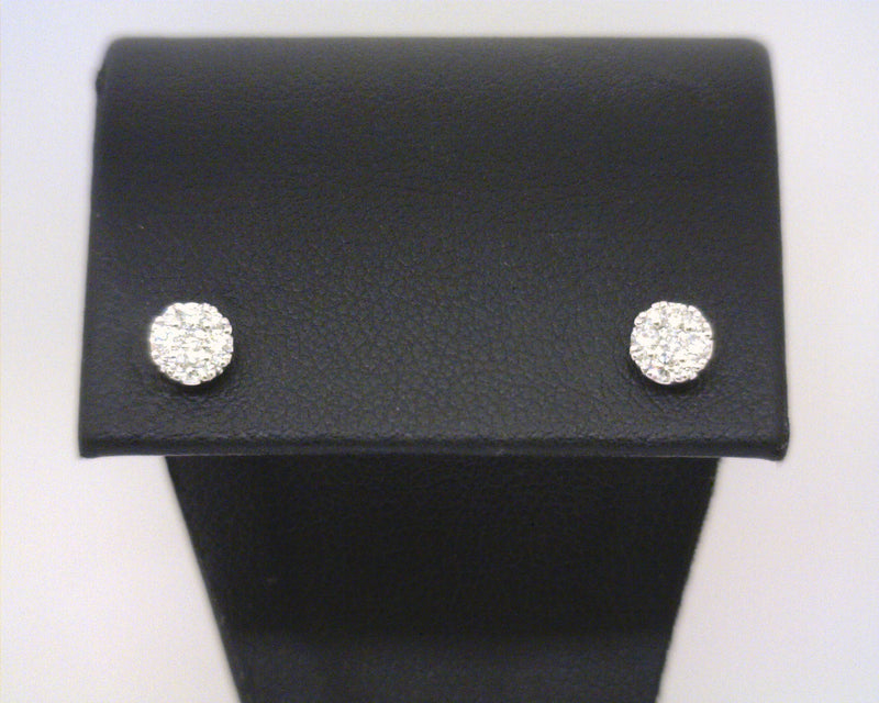 14K WHITE GOLD DIAMOND STUDS