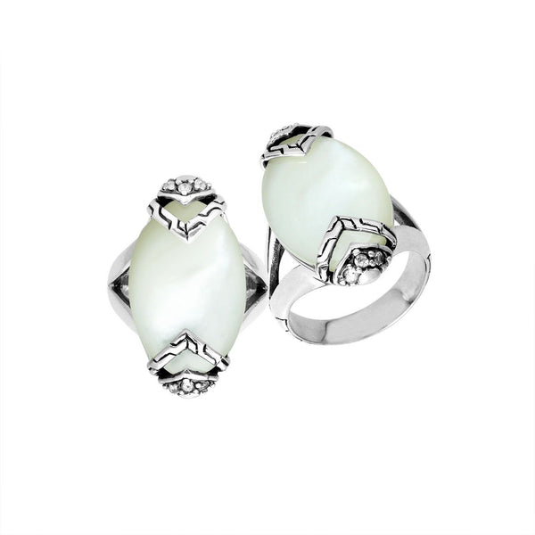 Sterling Silver Mother of Pearl Ring