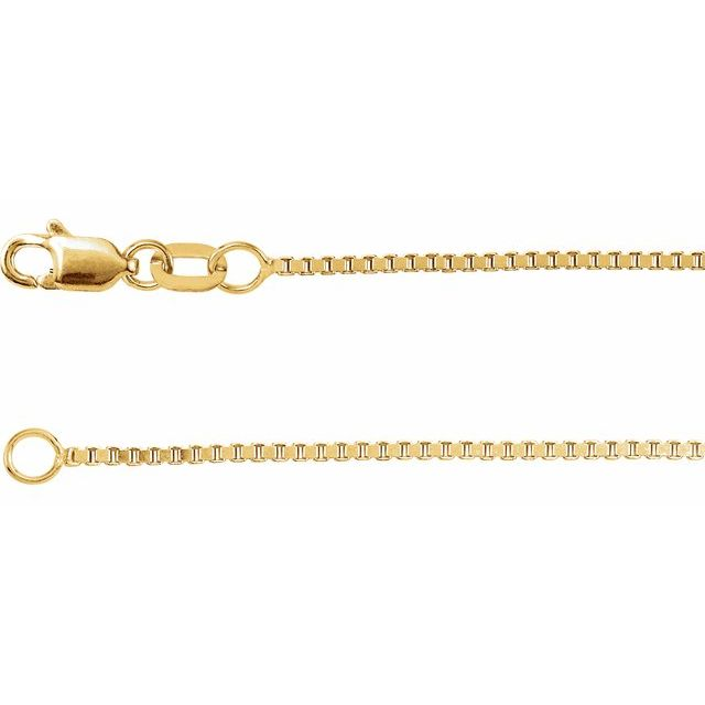 14K Yellow Gold-Filled 1 mm Box 18