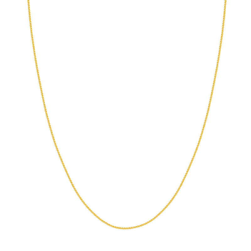 10K YG Wheat Chain 18