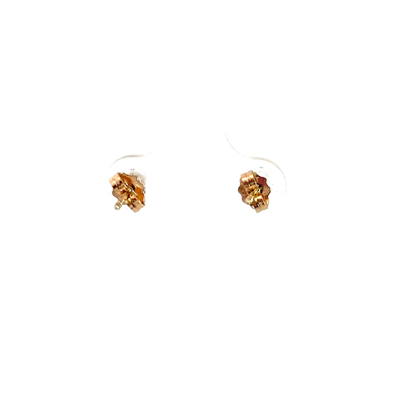 14K YG Diamond Stud Earrings