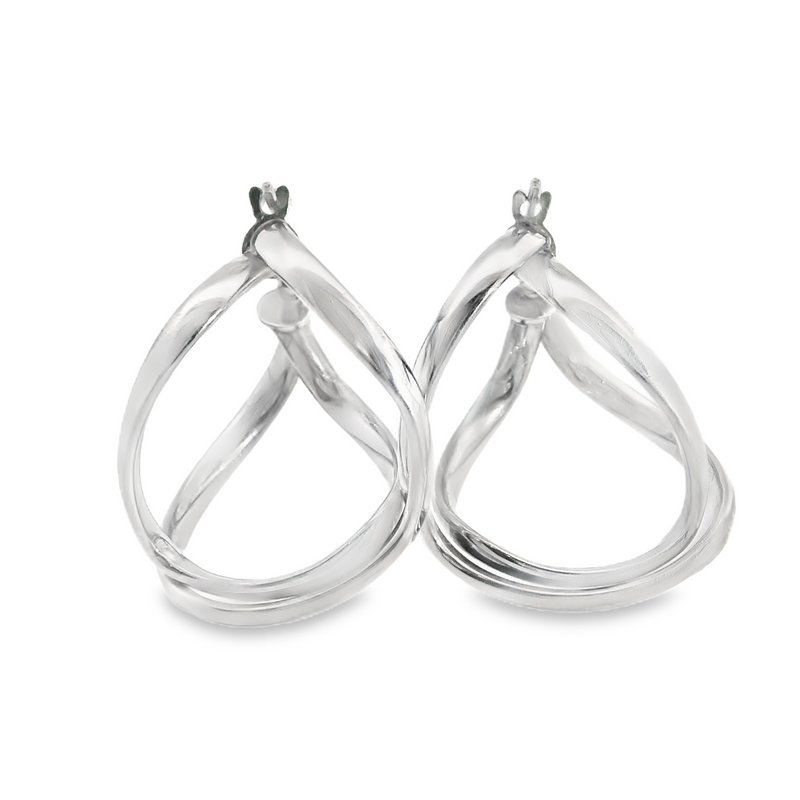 Sterling Silver Loopy Hoop Earrings