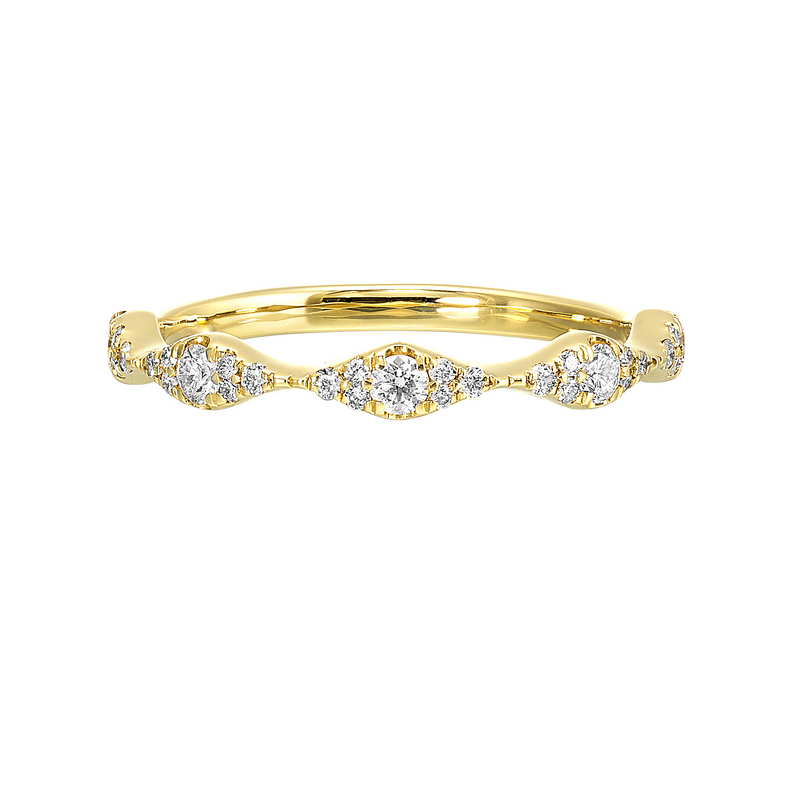 14K YG Stackable Diamond Band