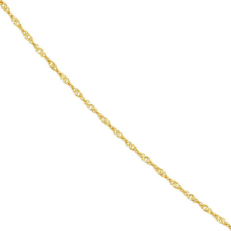 10K YG 1.15mm Singapore Chain 20