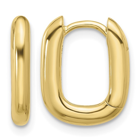 Gold Plated Sterling Silver Squared Hoops