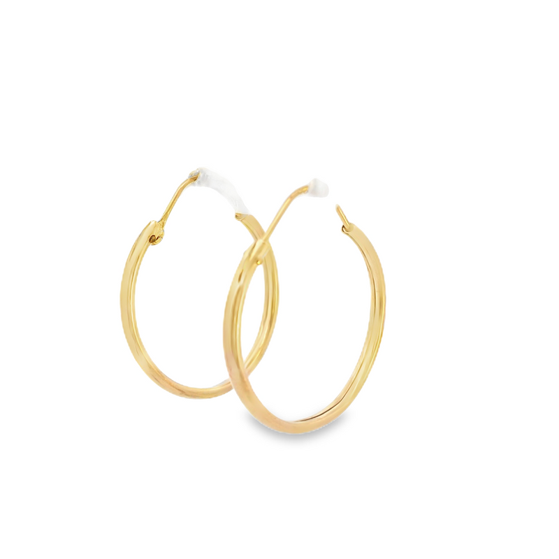 14K YG Hoop Earrings