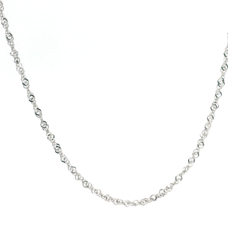 14K WG Loose Rope Chain 17.5"