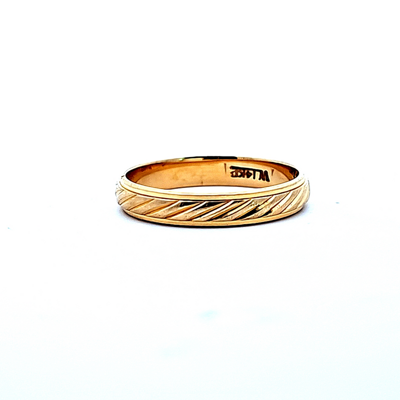 14K YG Mens Wedding Band