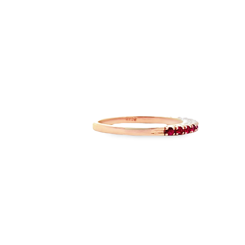14K Rose Gold Ruby Ring Size 7