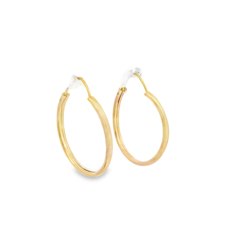 14K YG Hoop Earrings