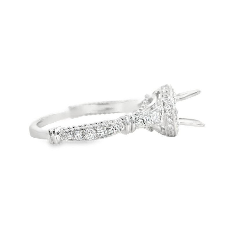 14K WG HALO RING