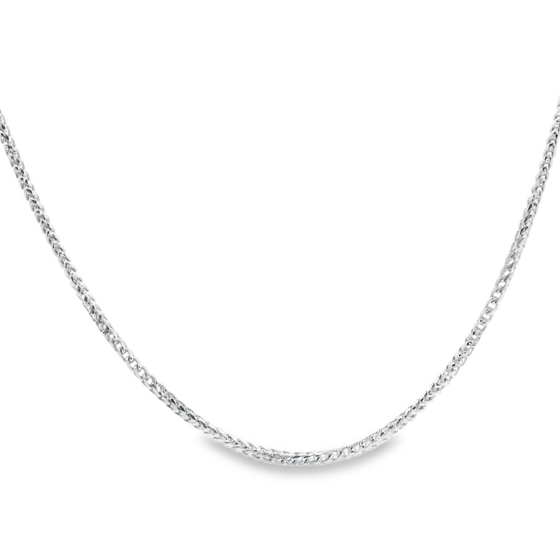 10K WG Diamond Cut Wheat Chain 18