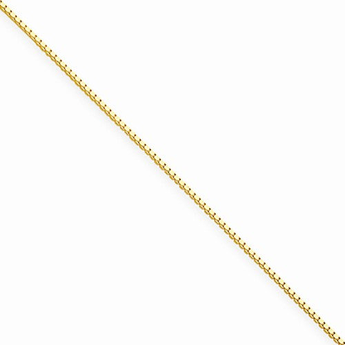 STERLING SILVER & YELLOW GOLD PLATED BOX CHAIN 14