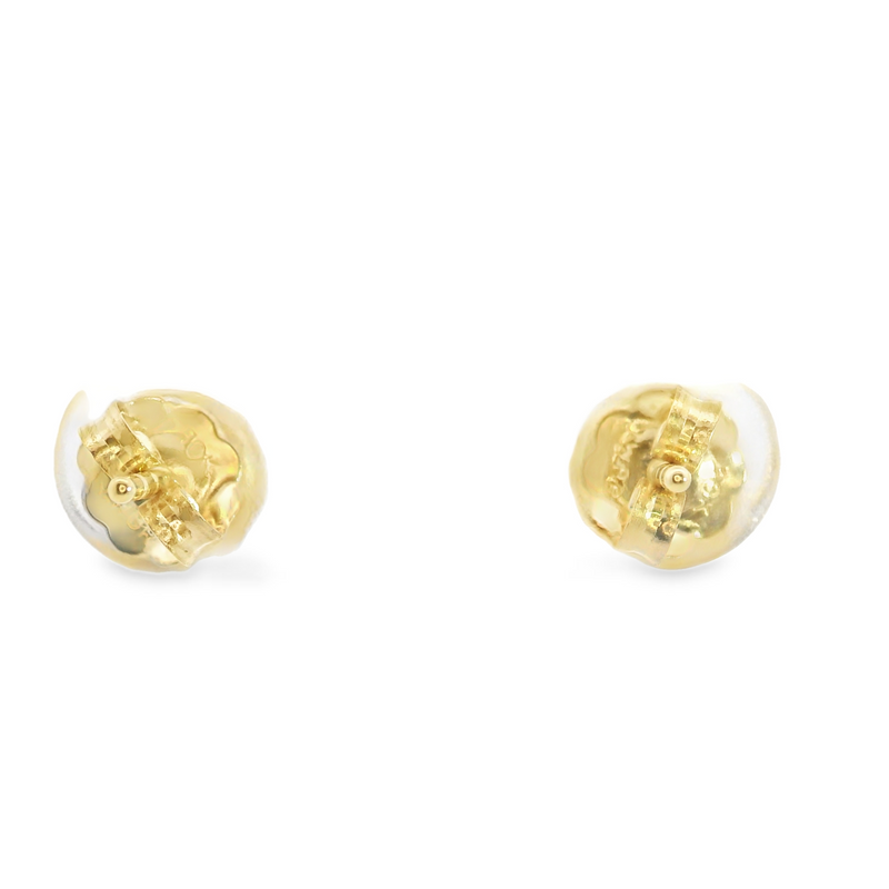10K YG Opal & Diamond Earrings