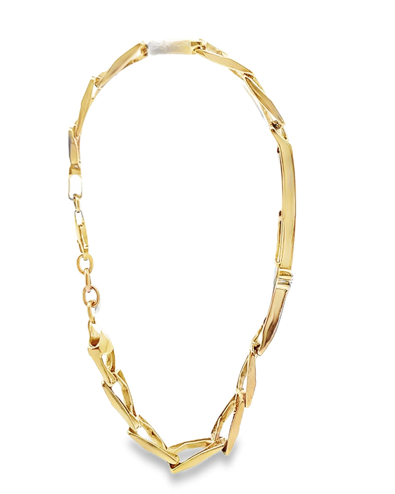 14K YG Black Onyx & Diamond Bracelet