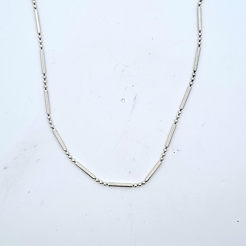 Sterling SIlver Beaded Chain 60"