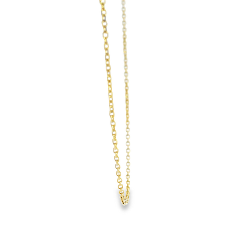 14K YG Diamond Cut Cable Chain 18"