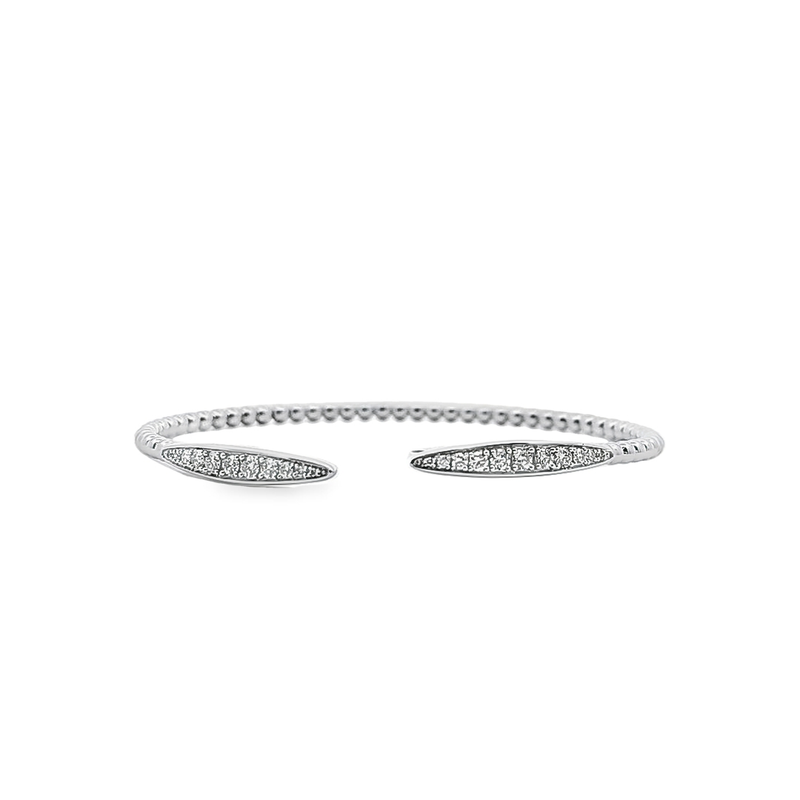 10K WG Diamond Flex Cuff Bracelet