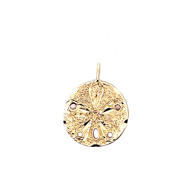 14K YG Sand Dollar Charm