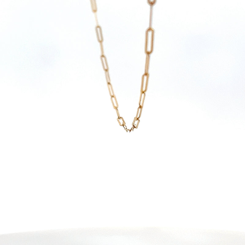 14K YG Paperclip Chain