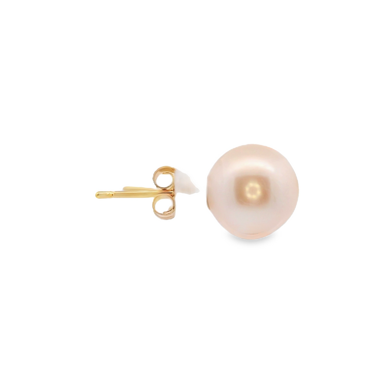 14K YG Pearl Studs