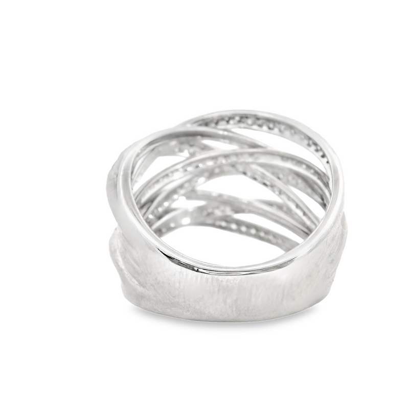 14K WG Effy Criss Cross Diamond Band