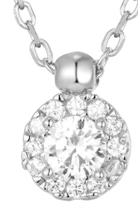 Halo CZ Pendant