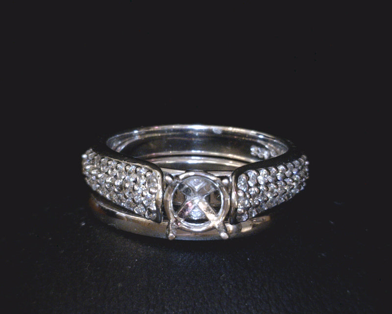 14K WG DIAMOND RING WEDDING SET