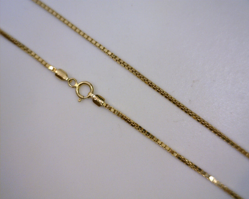 14K YG Box Chain 48"