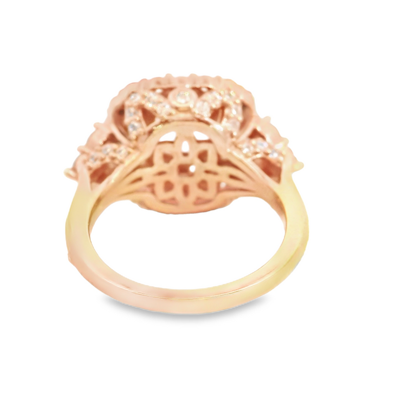 Rose Gold Plated Sterling Silver CZ Ring