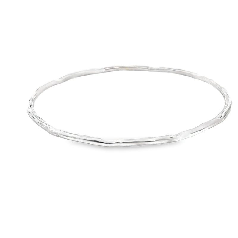 Sterling Silver Cutout Design Bangle Bracelet