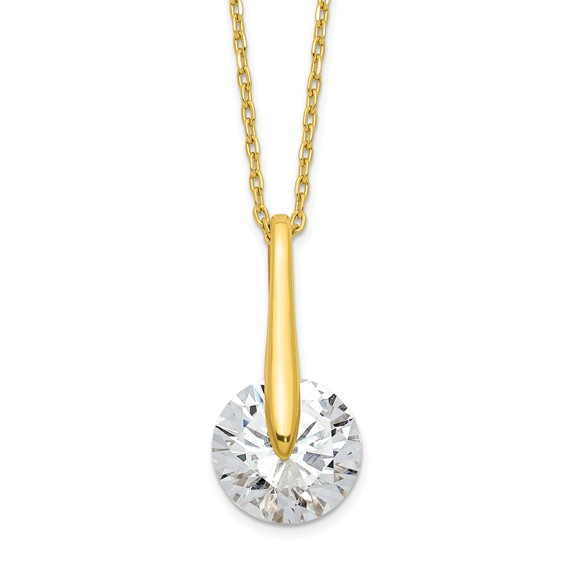 Gold Plated CZ Pendant