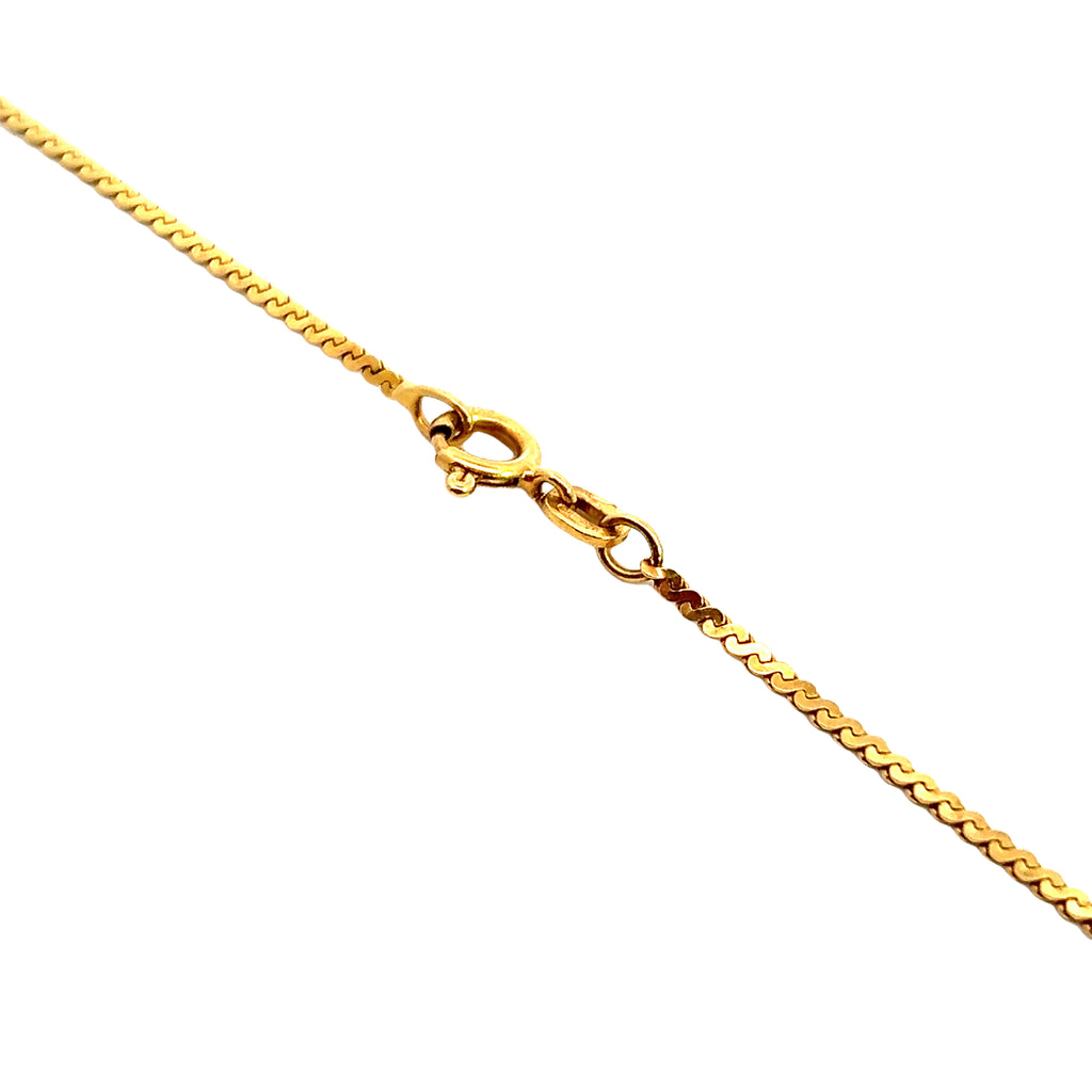 18K YG Serpentine Chain