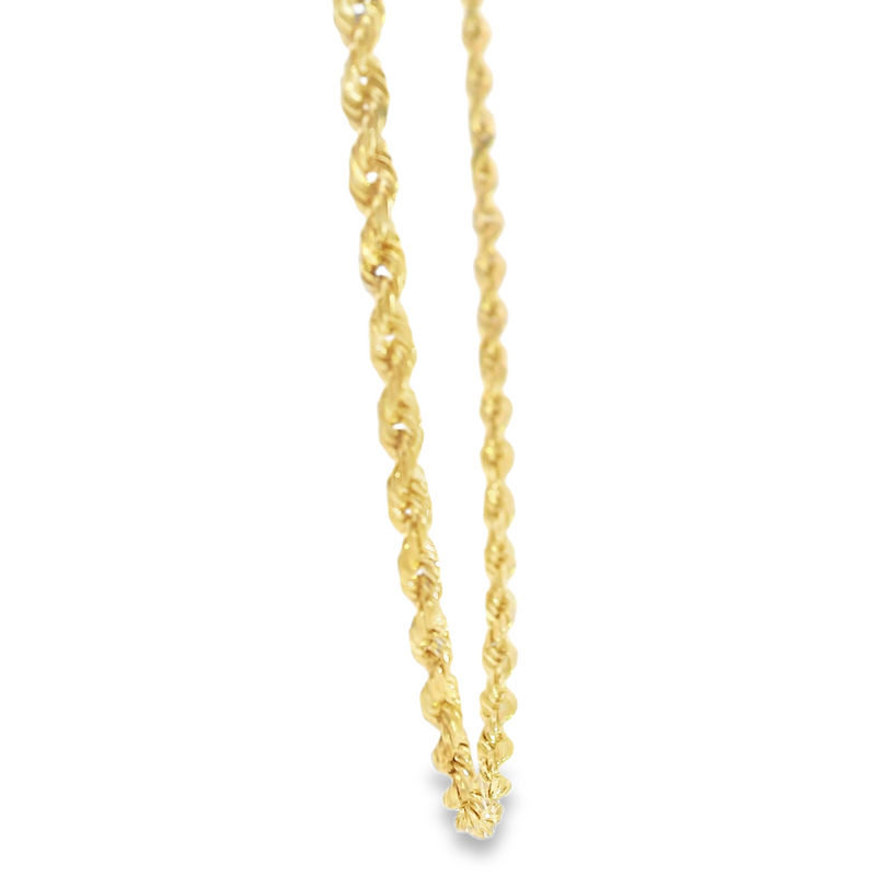 14K YG Solid Rope Chain