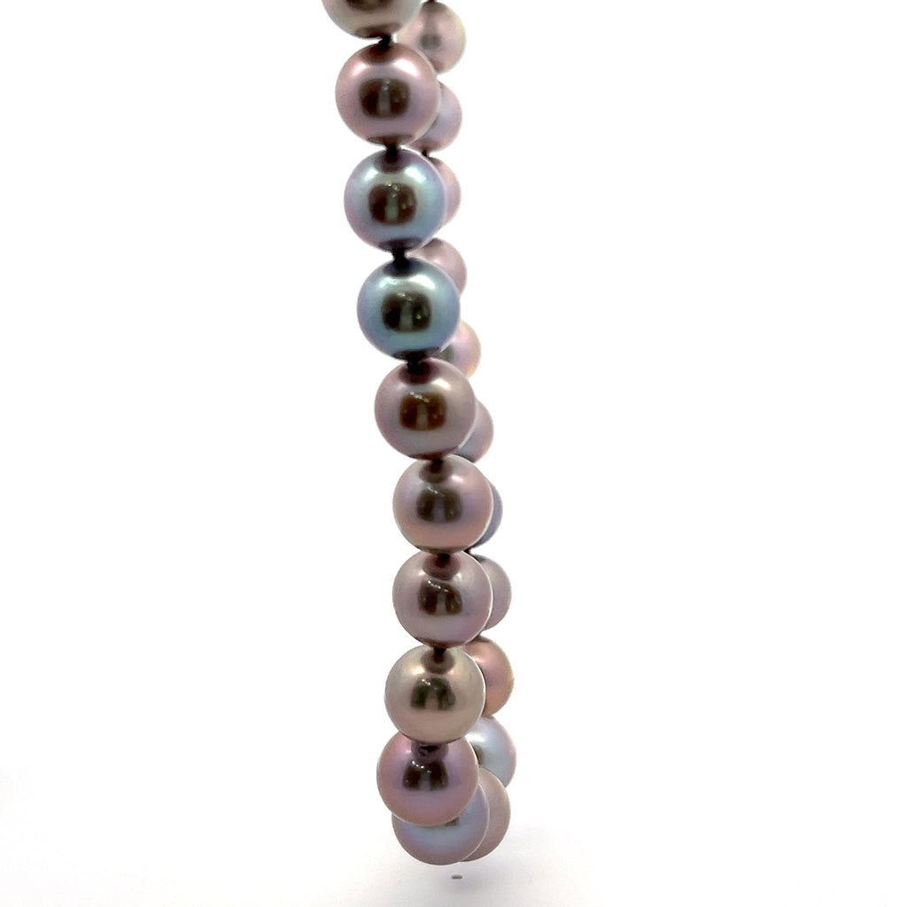Graduated Grey Pearl Necklace 18"
